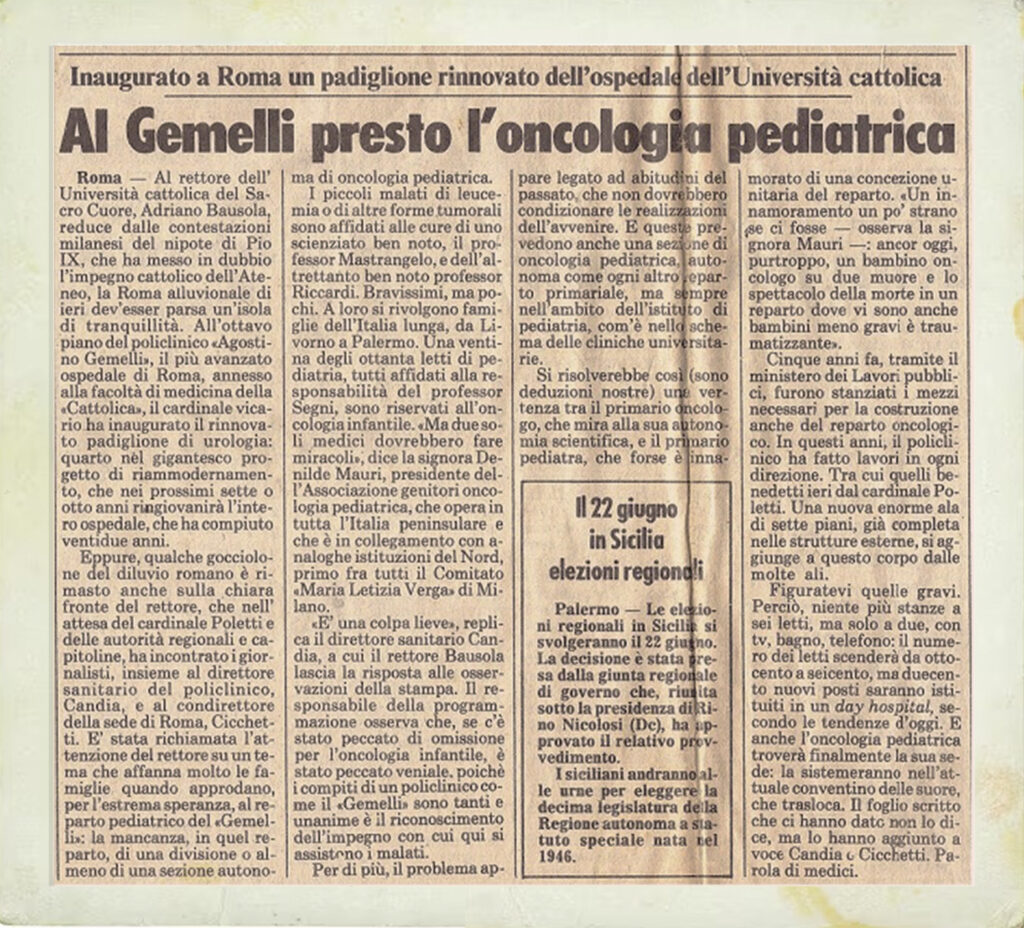 Articolo da "Il Giornale" del 1986